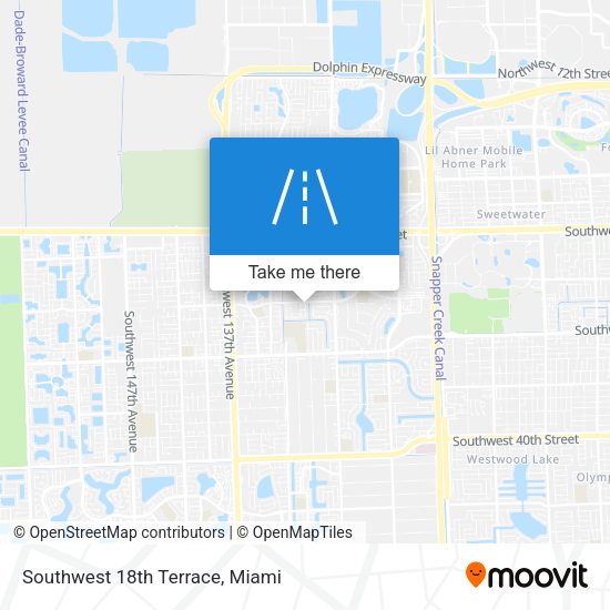 Southwest 18th Terrace map
