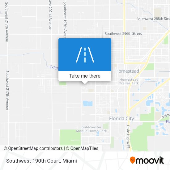 Mapa de Southwest 190th Court