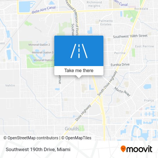 Southwest 190th Drive map