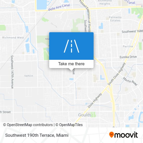 Southwest 190th Terrace map