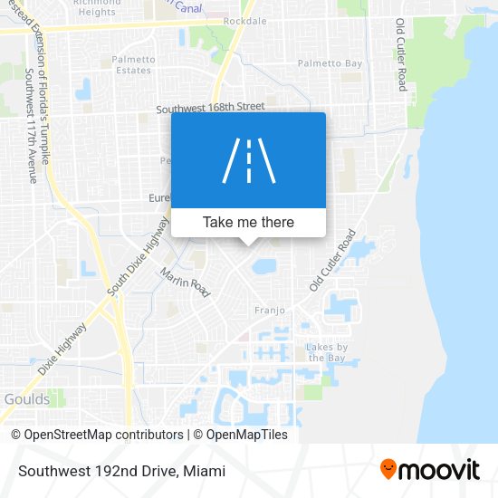 Southwest 192nd Drive map