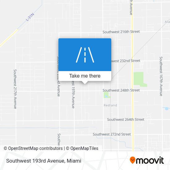 Southwest 193rd Avenue map
