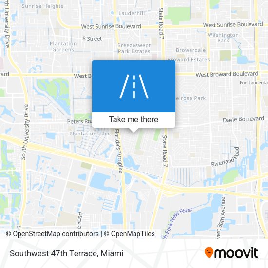 Southwest 47th Terrace map