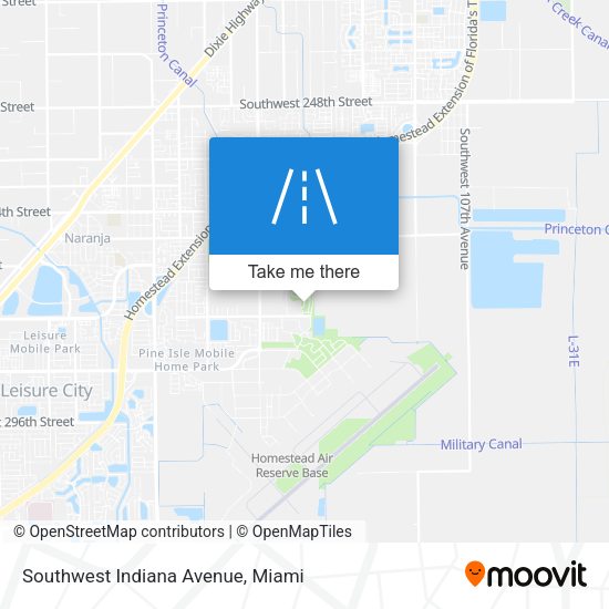Southwest Indiana Avenue map