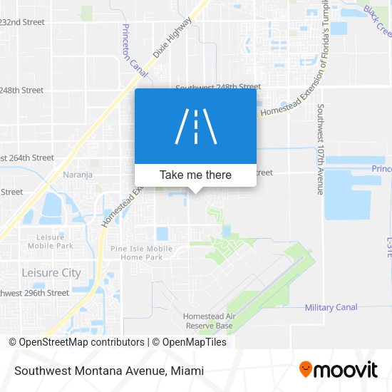 Mapa de Southwest Montana Avenue