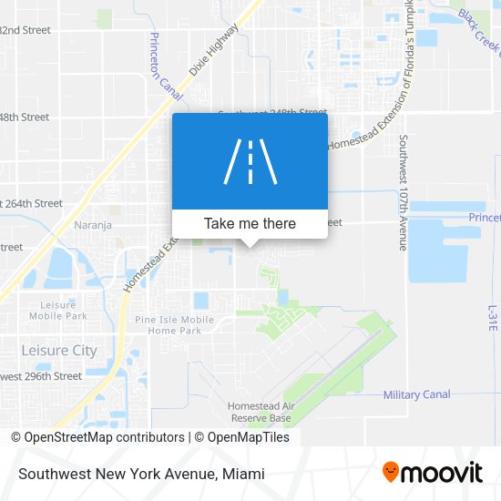 Southwest New York Avenue map