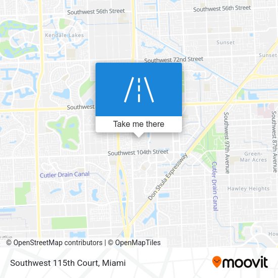 Southwest 115th Court map