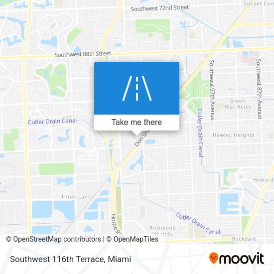 Southwest 116th Terrace map