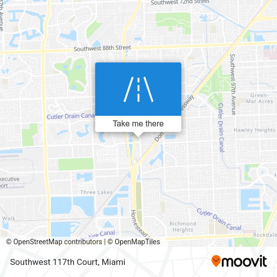 Southwest 117th Court map