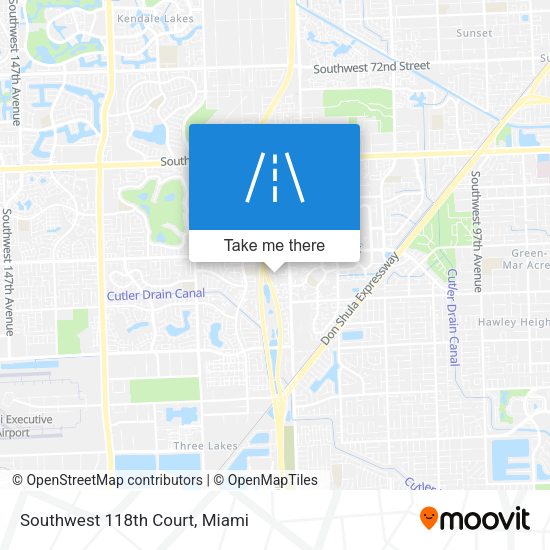 Southwest 118th Court map