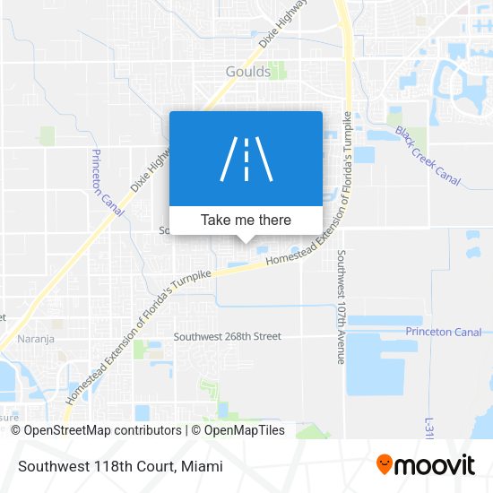 Southwest 118th Court map