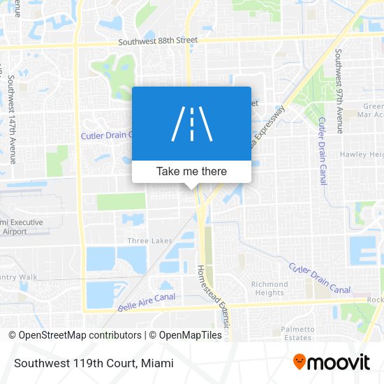 Southwest 119th Court map