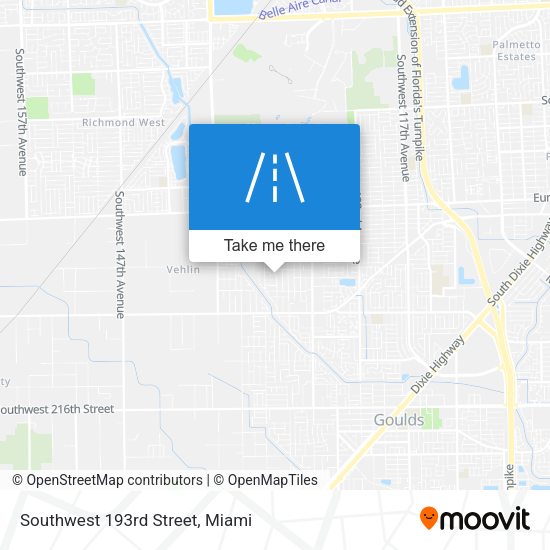 Southwest 193rd Street map