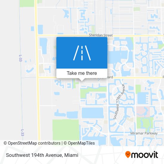 Southwest 194th Avenue map