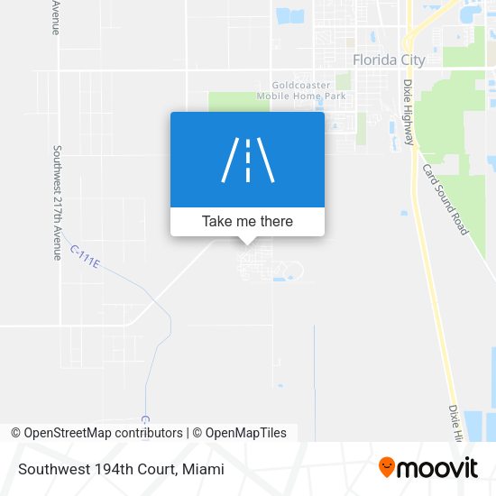Southwest 194th Court map