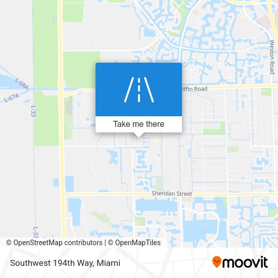 Southwest 194th Way map