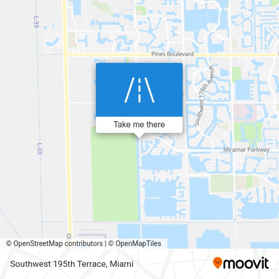 Southwest 195th Terrace map