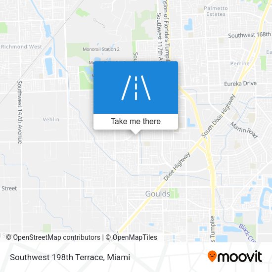Southwest 198th Terrace map
