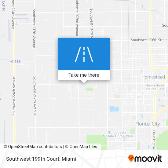 Mapa de Southwest 199th Court