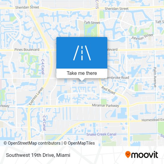 Southwest 19th Drive map