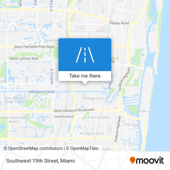 Southwest 19th Street map