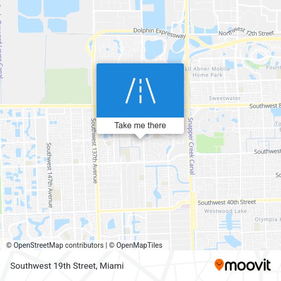 Southwest 19th Street map