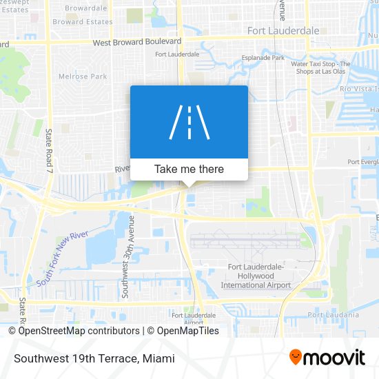 Southwest 19th Terrace map