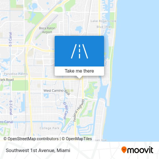 Southwest 1st Avenue map
