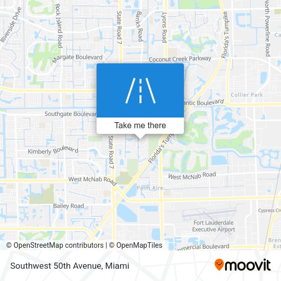 Southwest 50th Avenue map