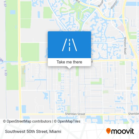 Southwest 50th Street map