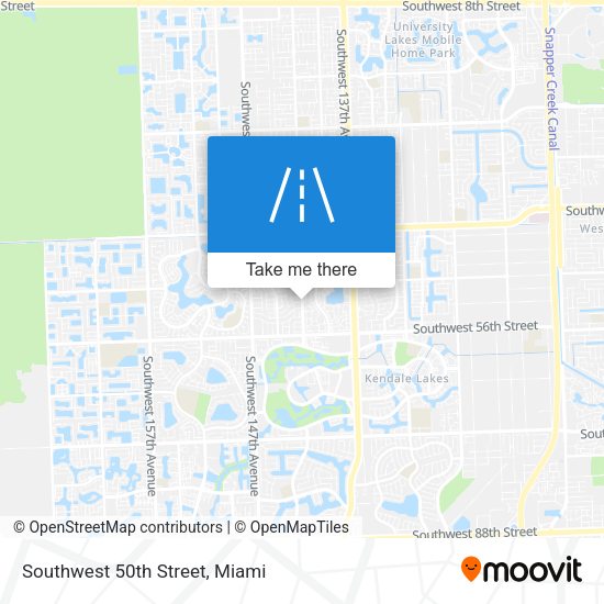 Southwest 50th Street map