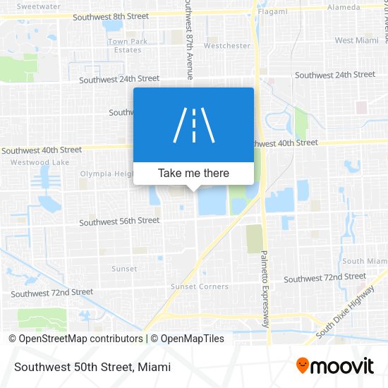 Southwest 50th Street map