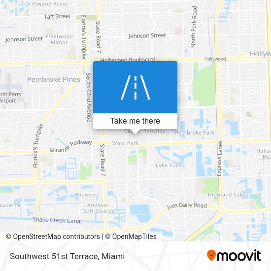 Southwest 51st Terrace map