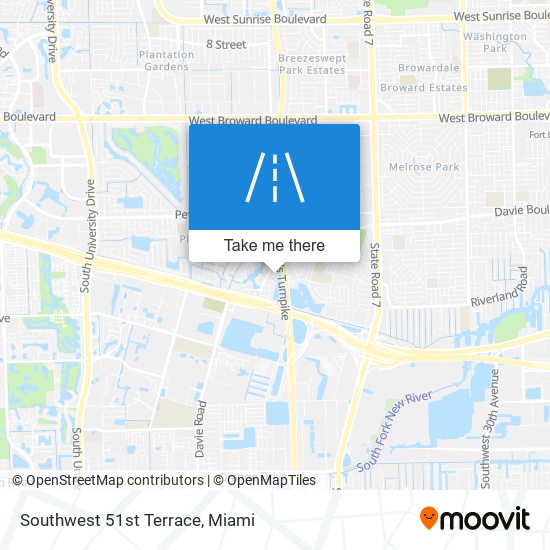 Southwest 51st Terrace map