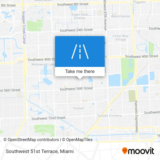 Southwest 51st Terrace map