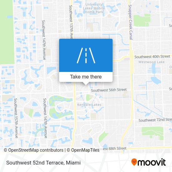 Southwest 52nd Terrace map
