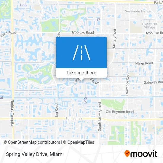 Spring Valley Drive map