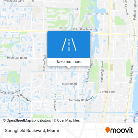 Springfield Boulevard map
