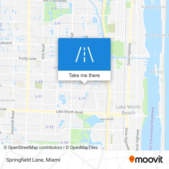 Springfield Lane map