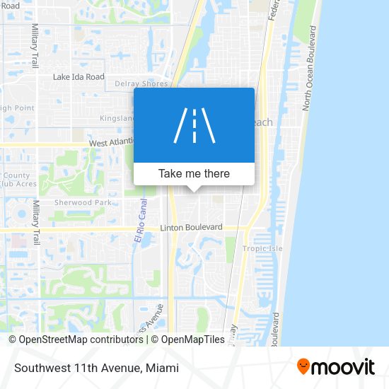 Southwest 11th Avenue map