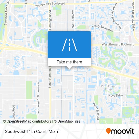 Southwest 11th Court map