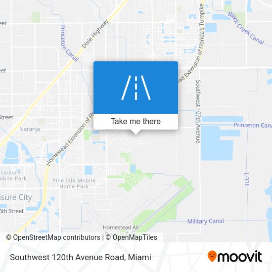Southwest 120th Avenue Road map