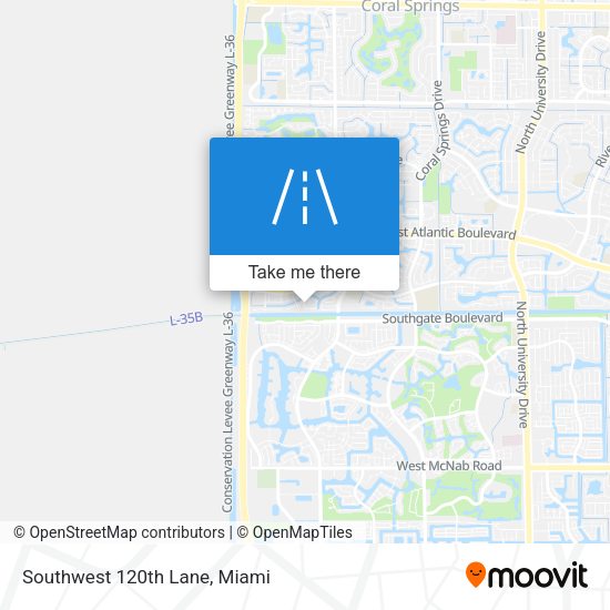 Southwest 120th Lane map