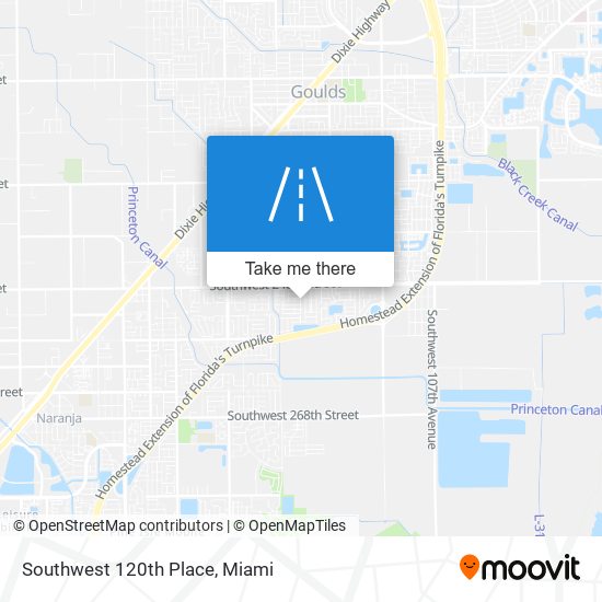 Southwest 120th Place map