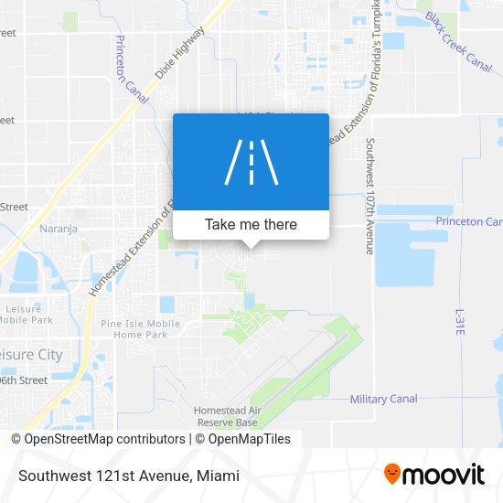 Southwest 121st Avenue map