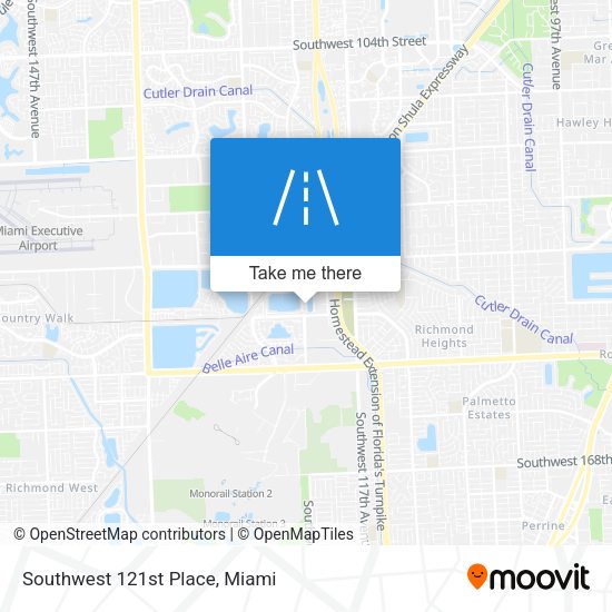 Southwest 121st Place map