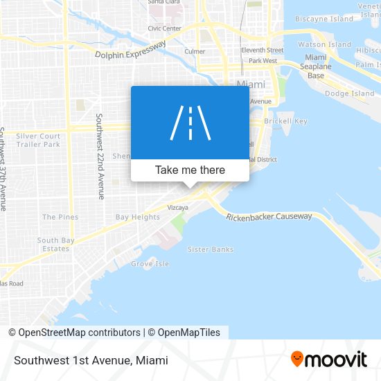 Mapa de Southwest 1st Avenue