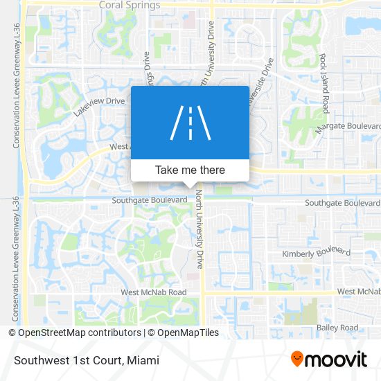 Southwest 1st Court map