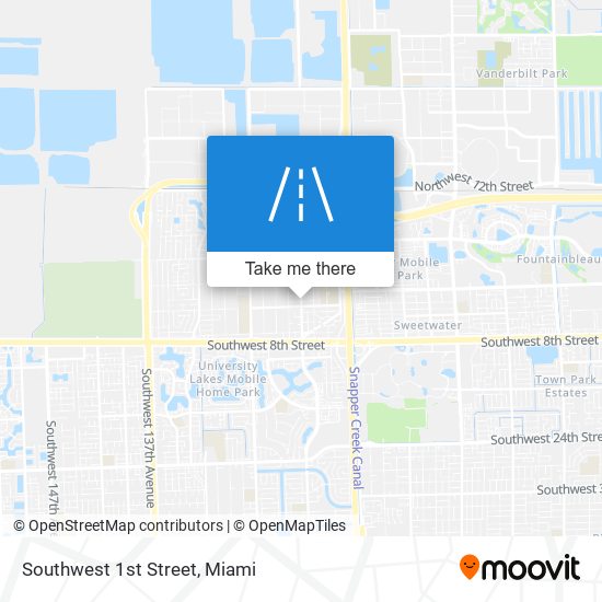 Southwest 1st Street map