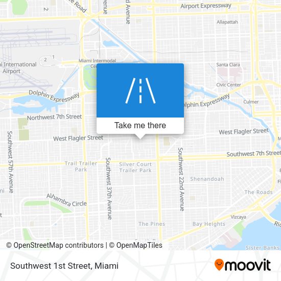 Mapa de Southwest 1st Street